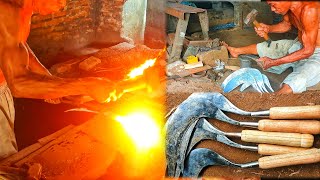 Asmr Ironsmith  Traditional Process Of Making Sharp Sickles With The Sound Of Strikes  Firefly Di