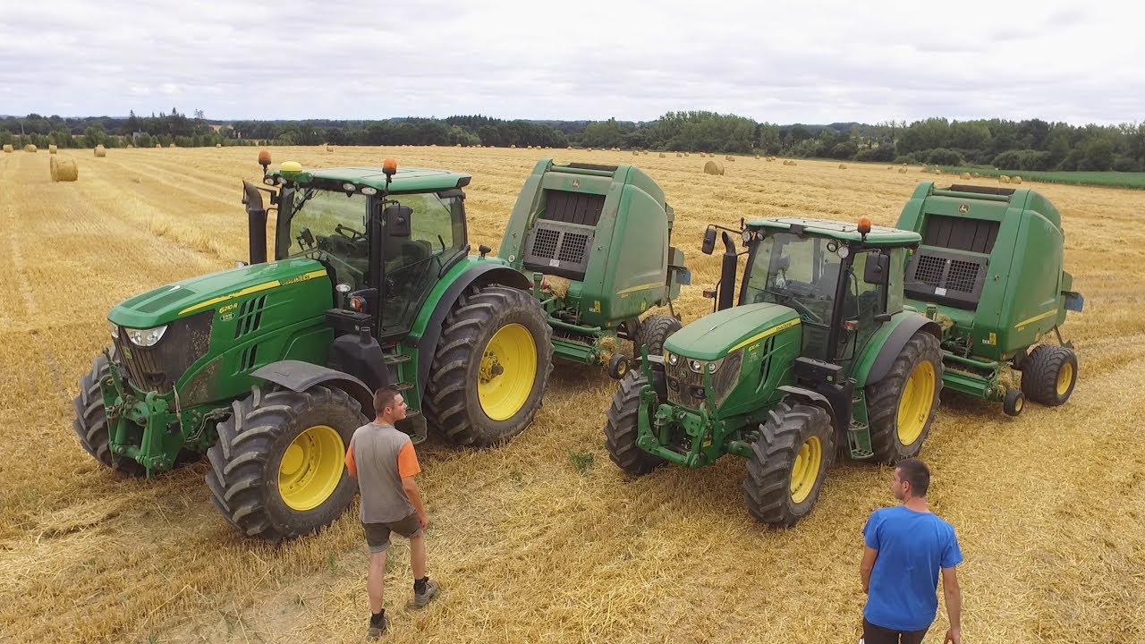 Pressage de paille 100% JOHN DEERE l 6R et 6RC l round ballers 864