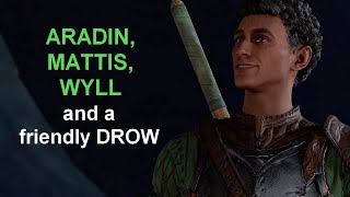 Aradin, Mattis and Wyll reacting to friendly Drow - Baldur&#39;s Gate 3