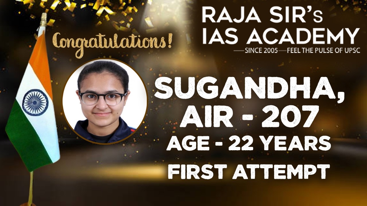 Sugandha -AIR 207- IAS TOPPER -1st Attempt | Raja Sir's IAS Academy #ias #ips #upsc #upscmotivation
