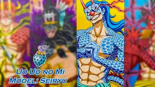 Drawing Yonko in Hybrid Uo Uo no Mi Model : Seiryu