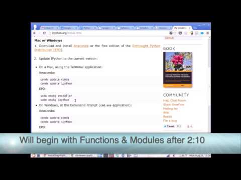 Python Boot Camp 2013 Monday Aug 26, Part II - YouTube