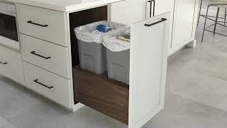 Details Omega Cabinetry Double Waste Bin Pull-Out Guide