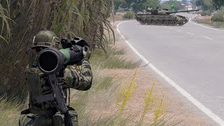 Ukraine NLAW AntiTank Missile Destroyed 2 Russian Tanks  Arma 3 Game (Military Simultaion)