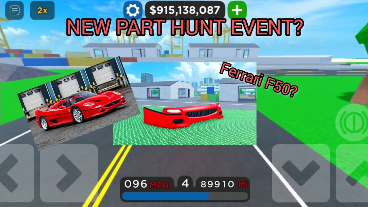 NEW PART HUNT EVENT?!(Ferrari F50?) Roblox Car Dealership Tycoon Sneak