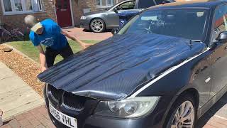 BMW e90 hood wrap time lapse