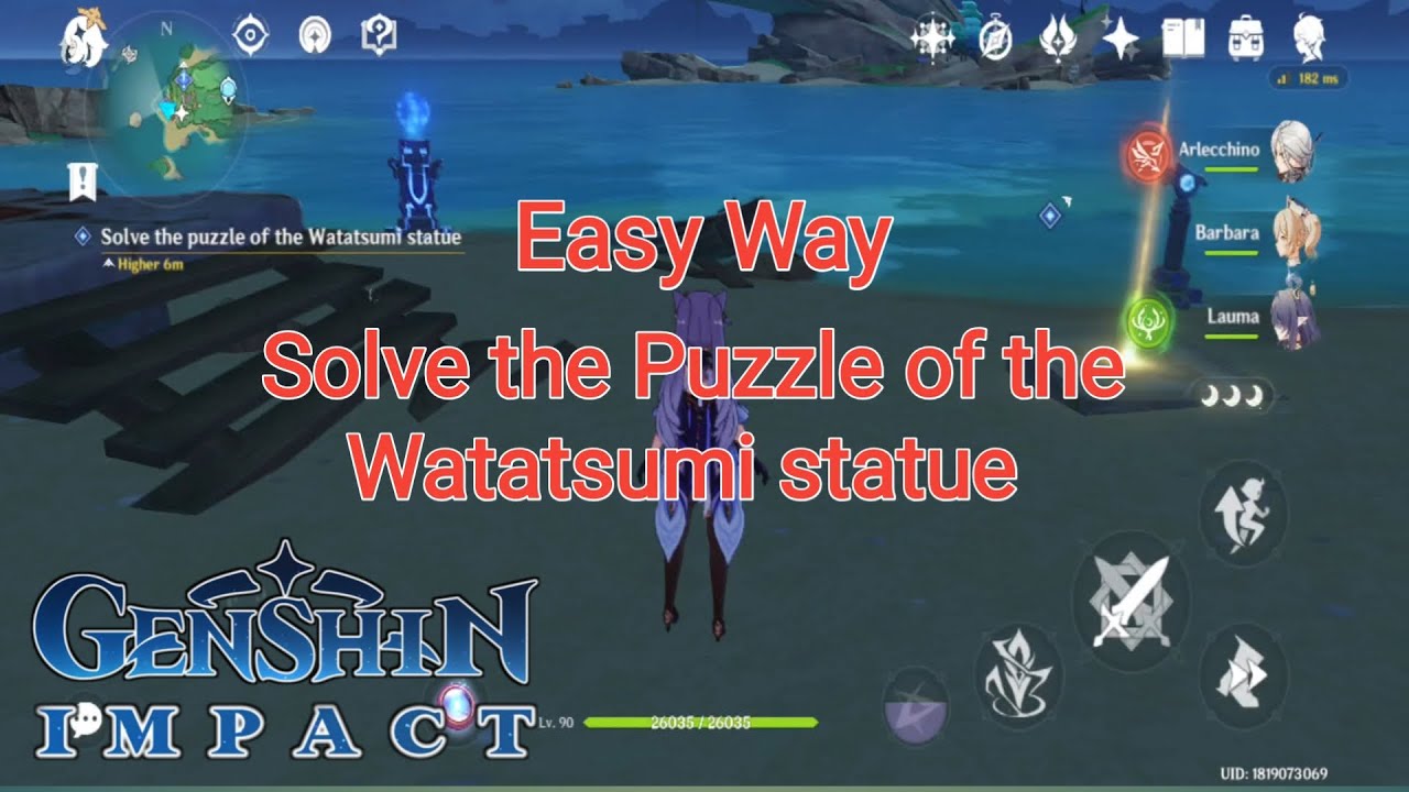Solve the Puzzle of the Watatsumi Statue | Easy Way Walkthrough | Genshin impact