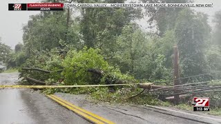 Severe roadway flooding in Cumberland County; residents waiting for road barriers