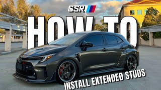 HOW TO INSTALL EXTENDED STUDS GR COROLLA FEAT INSTALLING SSR GTO3X WHEELS