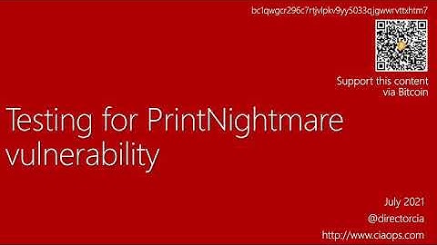 Testing for the PrintNightmare vulnerability