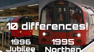 Jubilee VS Northen Line| 10 Differences between the 1995 and 1996 stock
