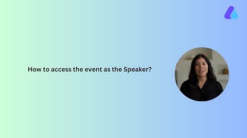 How to access the event as the speaker? | 2025 | #speaker #airmeetsupport
