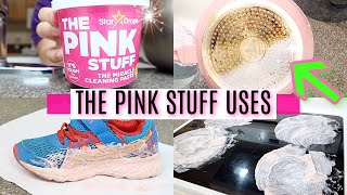 6 WAYS TO USE THE PINK STUFF AND WHAT NOT TO USE IT ON! CLEANING HACKS AND  TIPS 