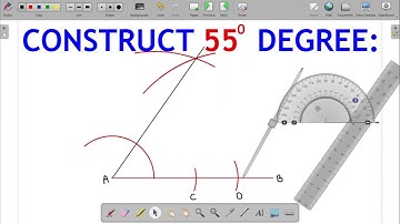 How to construct 55 degree angle with compass.