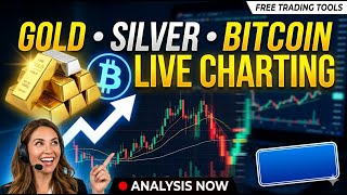 🔴 LIVE: Bitcoin Crash or Massive Breakout? 🚀 Crypto, Gold & Silver Live Charting!