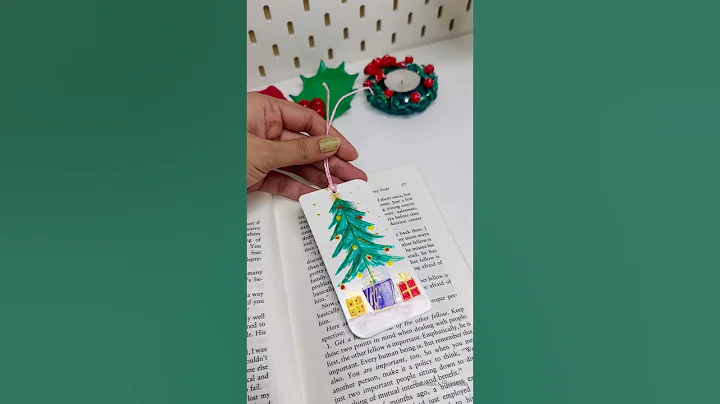 DIY Christmas Bookmark #diy #christmas #bookmark #ytshorts #shorts #trendingshorts #viral #craft