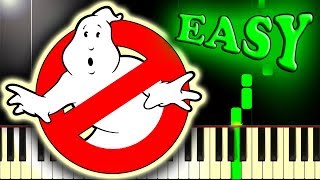 GHOSTBUSTERS! - THEME SONG - Easy Piano Tutorial