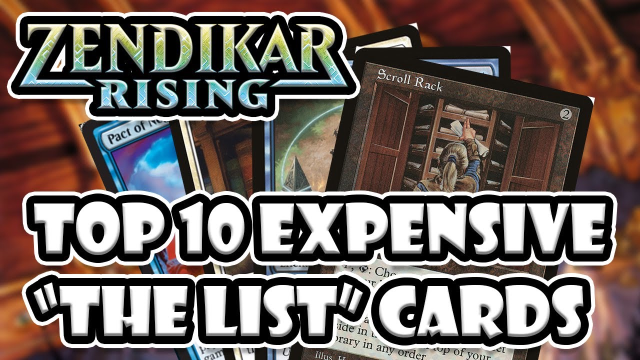 Top 10 Most Expensive The List Cards! Zendikar Rising Magic The