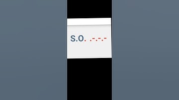 Morse code S.O.S (Vice-versa)