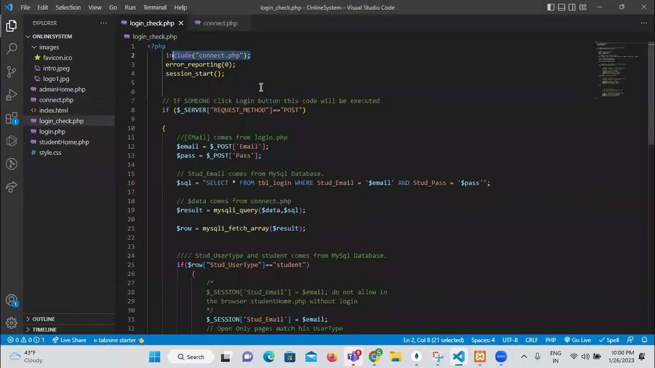 Lesson 04 Login Check Page Project PHP MySQL Full Stack Developer - YouTube