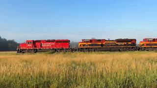 CP SD30ECO Leads CPKC 340 with KCS 4009 'Saluting KCS Heroes' - Chasing + Pacing over 100 miles