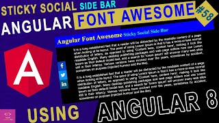 Angular Font Awesome Sticky Social Side Bar | Font Awesome Tutorial | How to use font awesome 5