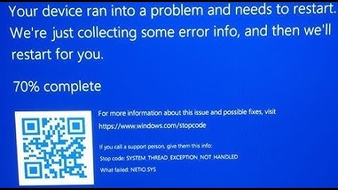 Fix NETIO.SYS bsod blue screen error in Windows 11