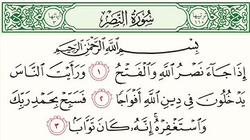 سورة النصر مكررة 1000 مرة | رعد الكردي