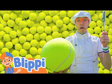 Blippi Learns Tennis at Wimbledon! | 📖Blippi | Moonbug Kids | Learning Corner