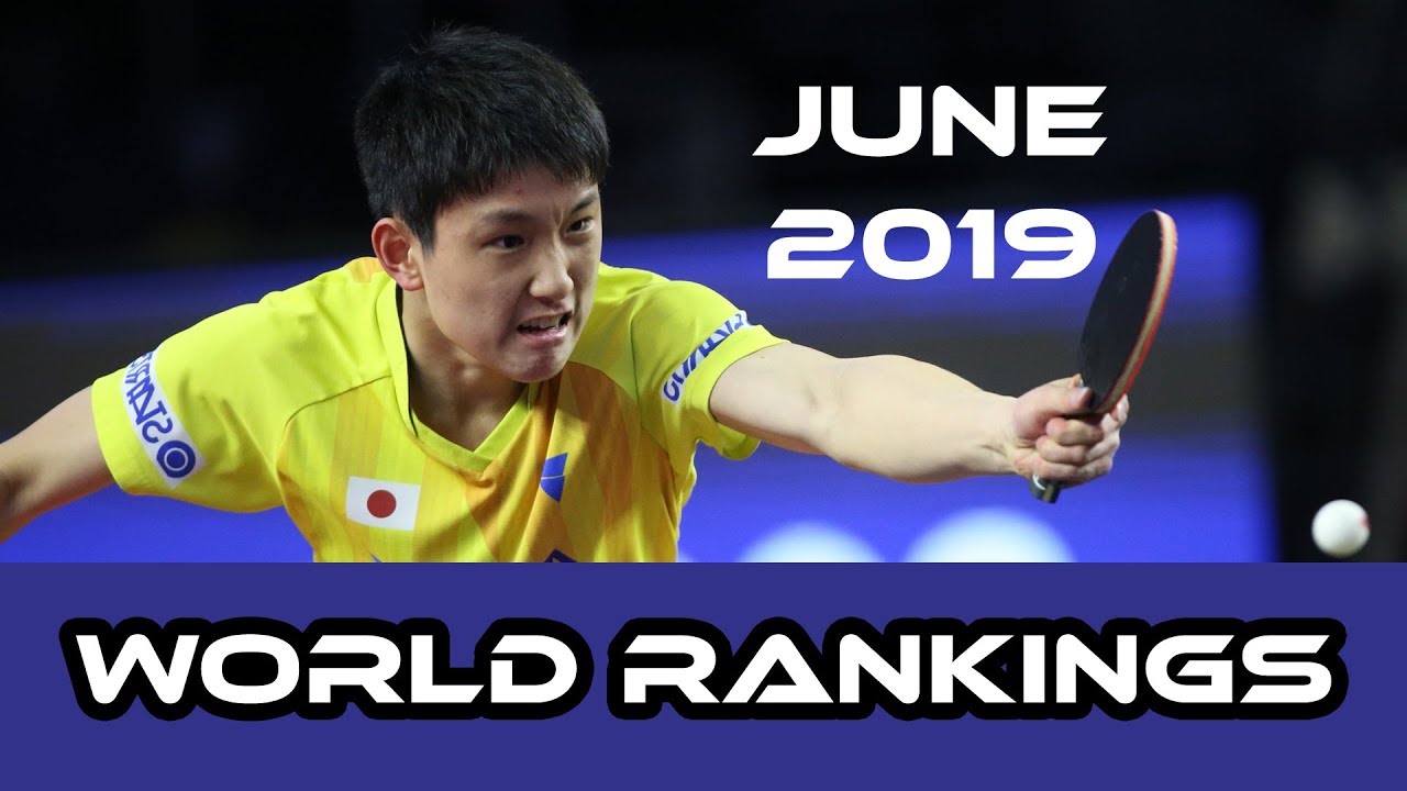 Table Tennis World Rankings June 2019 YouTube