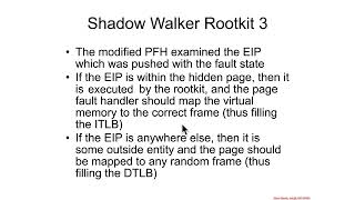 Paging - Translation Lookaside Buffer (TLB) - Shadow Walker Rootkit