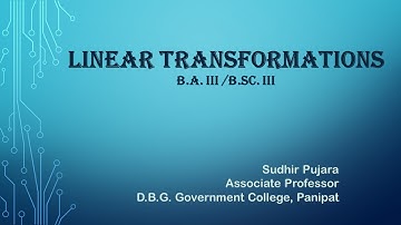 Lecture 18 : Fundamental Theorem of Vector Space Homomorphism and Rank-Nullity Theorem