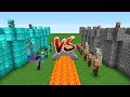 Minecraft Battle: Noob and Pro Castle VS Villager Castle