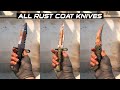 Cs2 all rust coat knives  in game showcase 4k60fps