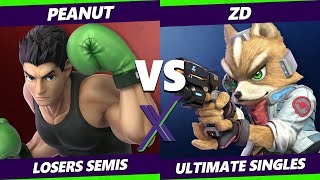 S@X 428 Losers Semis - ZD (Fox, Wolf) Vs. Peanut (Little Mac) Smash Ultimate - SSBU