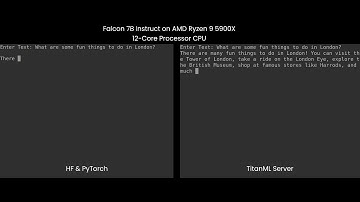 Falcon 7B running real time on CPU with TitanaML