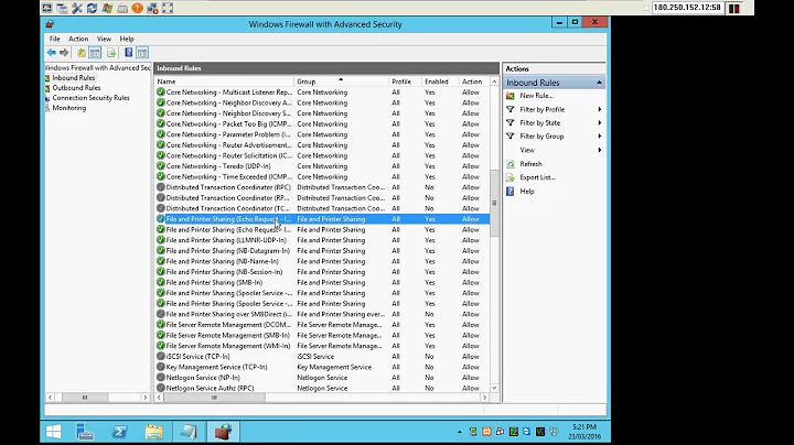 How to block or allow ping (icmp) windows server using firewall