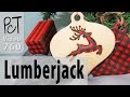 Lumberjack Plaid Polymer Clay Cane - Rustic Christmas Decor