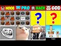 Minecraft NOOB vs PRO vs HACKER vs GOD COFFIN DANCE VIBING CAT 100% TROLLING Crafting (Animation)