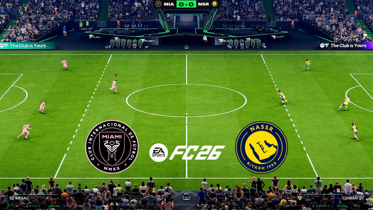 Режим FC 26 Rush — Inter Miami против Al Nassr — геймплей Rush 5 на 5