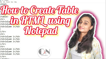 How to create table in HTML using NOTEPAD || Code With Neha