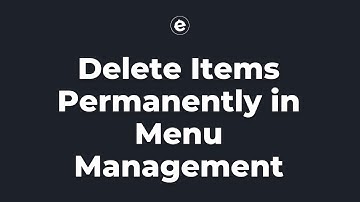 How to permanently delete an item using eatOS Dashboard