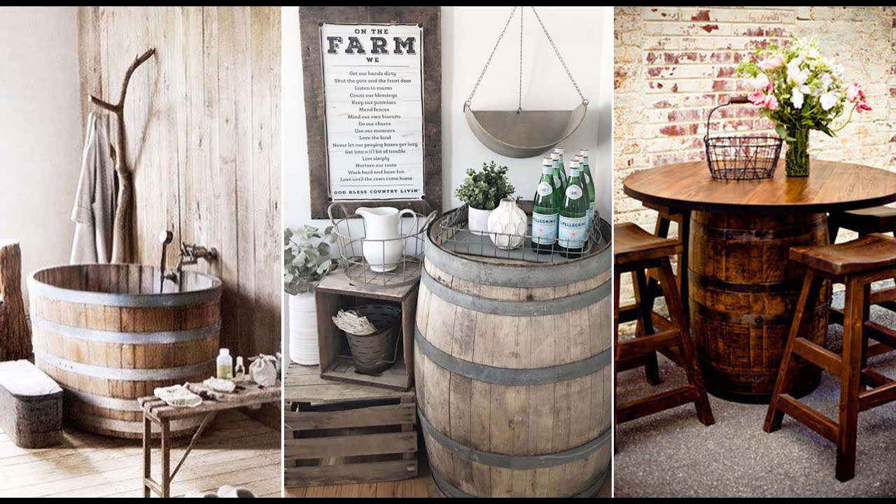 26 Awesome Creative DIY Upcycle Old Wine Barrels Design Ideas - YouTube