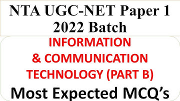 Information & Communication Technology- Expected MCQ