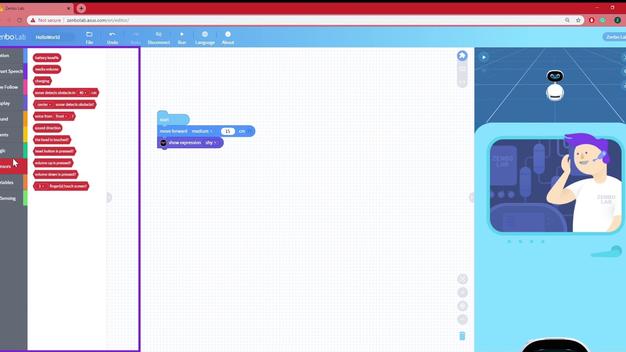 Zenbo Lab Directions: User Interface - YouTube