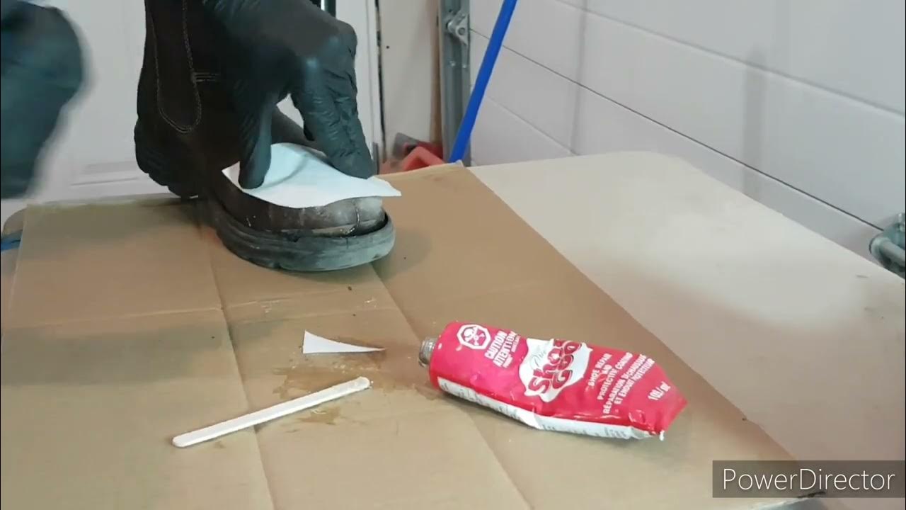 How to fix sole of shoe or boot with Shoe Goo! This stuff is amazing! YouTube