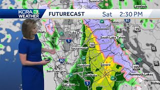 Northern California forecast: Timeline for rain and snow on Saturday