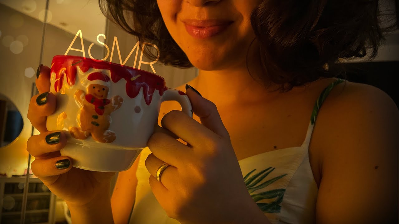 ASMR - te colocando pra dormir (especial Natal) 🎄❄️