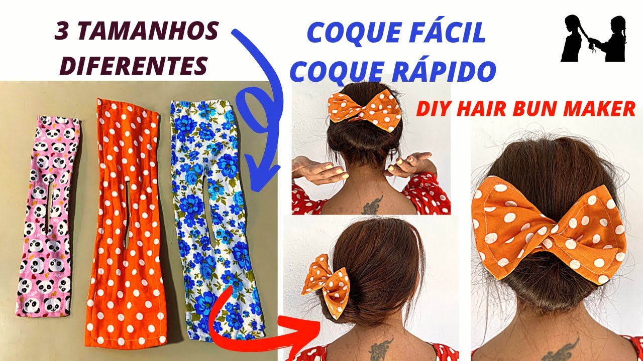 🔥COMO FAZER COQUE FÁCIL 🔥COQUE RÁPIDO 🔥DIY FAST BUN 🔥HAIR BUN MAKER