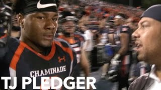 TJ Pledger 60yd run from Endzone